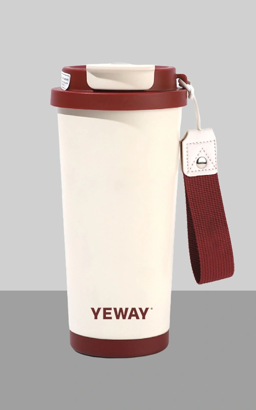 travel coffee mug with handle  spill proof lid for commute